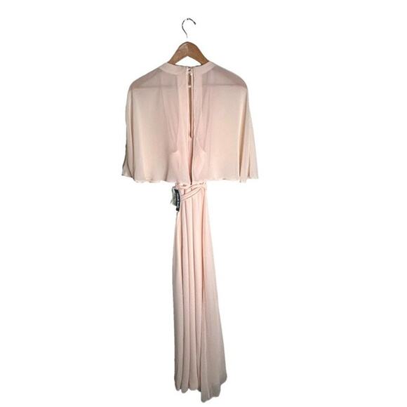 Modcloth Gown Chiffon Blush Pink Size Medium Wrap Dress Queen of Eden Maxi NEW - Picture 3 of 15